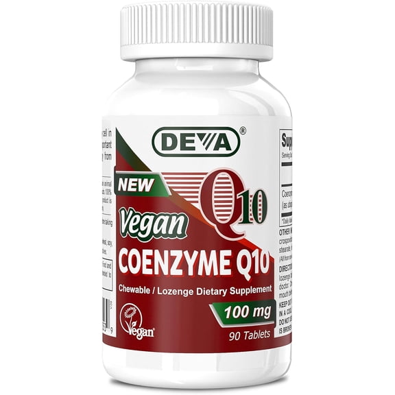 Deva Vegan Vitamins Coenzyme Q10 100 Mg, 90 Count
