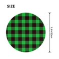 thumbnail image 3 of Disketp Buffalo Plaid Green Black Small Mouse Pad 7.9x7.9 Inches,Washable Round Mousepad For Office Laptop Computer,Non-Slip Rubber Base Mouse Pads For Wireless Mouse, 3 of 9