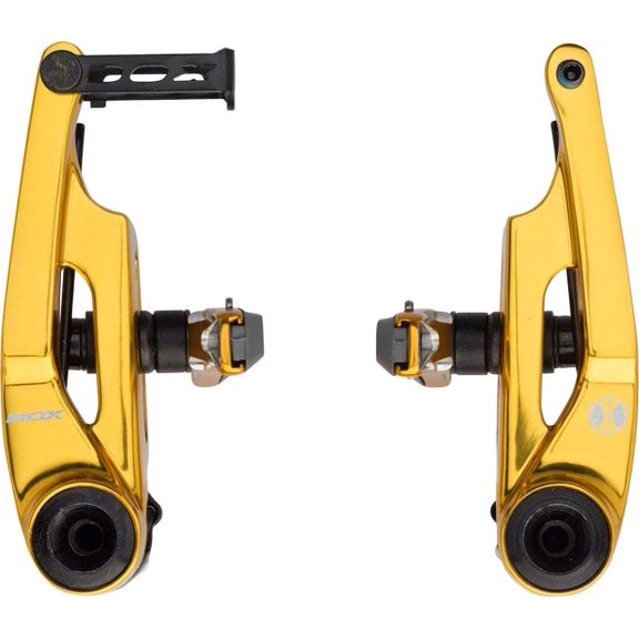 Box Components Eclipse Linear-Pull BMX Bicycle Brakes - BX-BA130V (Gold - 85mm)