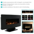 thumbnail image 2 of Sunnydaze Cuved Face 42" x 21" Tabletop Electric Indoor Fireplace, Black, 2 of 11