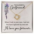 thumbnail image 1 of To My Girlfriend When I Look in Your Eyes Infinity Knot Necklace Message Card, 1 of 7