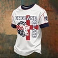 thumbnail image 2 of SJLDQY Mens England Soccer Tshirts Short Sleeve International Football T-Shirts for Men Casual Crew Neck England Lion Graphic Soft Athletic Tops, 2 of 3