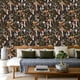 thumbnail image 2 of 1pc, 17.7in*78.7in Dark Flower Mural, Peel And Stick Forest Floral Wallpaper, Mushroom Pattern Wallpaper, Forest Animal Wall Mural, Removable Wallpaper, Repositionable Wallpaper, 2 of 4