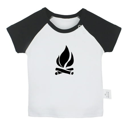 

Nature Bonfire Pattern T shirt For Baby Newborn Babies T-shirts Infant Tops 0-24M Kids Graphic Tees Clothing (Short Black Raglan T-shirt 12-18 Months)
