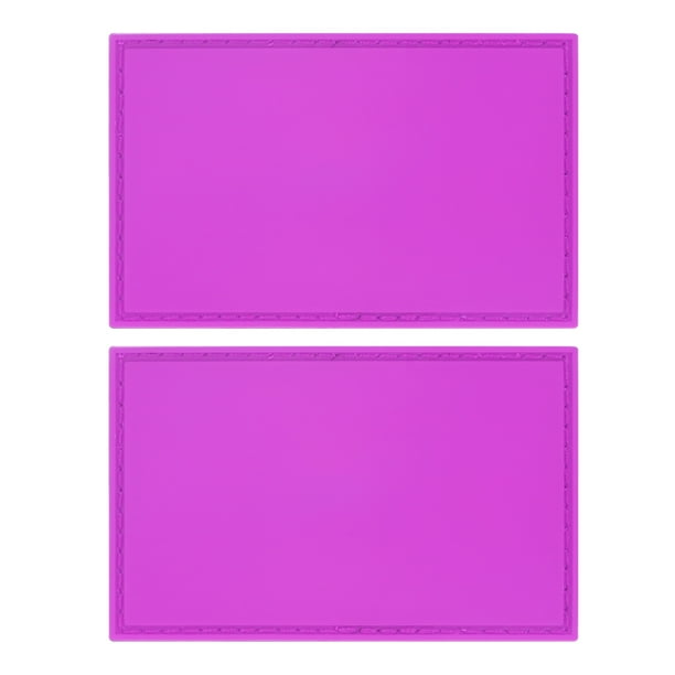 Uxcell 2-Pack Parche en Blanco Sólido Morado, Parches Rectangulares de 3.1" x 2" Color Puro para Banderas de Ropa