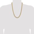 thumbnail image 4 of 14K Yellow Gold Curb Chain Styles Necklace 24 inch 9 mm Semi-Solid with Lobster Clasp, 4 of 4