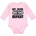 thumbnail image 3 of Inktastic Eat, Sleep, Krav Maga, Repeat Boys or Girls Long Sleeve Baby Bodysuit, 3 of 5