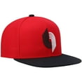 thumbnail image 3 of Men's Mitchell & Ness Red/Black Portland Trail Blazers Hardwood Classics Team Two-Tone 2.0 Snapback Hat, 3 of 5