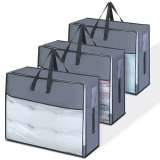 Negj Transparent Cosmetic Bag and Box Transparent Plastic Bag PVC Waterproof Flat Storage Bins with Lids Under Bed Kids Under Bed Storage Bag for