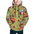 thumbnail image 5 of Kll Unisex Kids Boys Girls Hooded Pocket Pullover Hoodies-Cartoon Fire Truck, 5 of 9