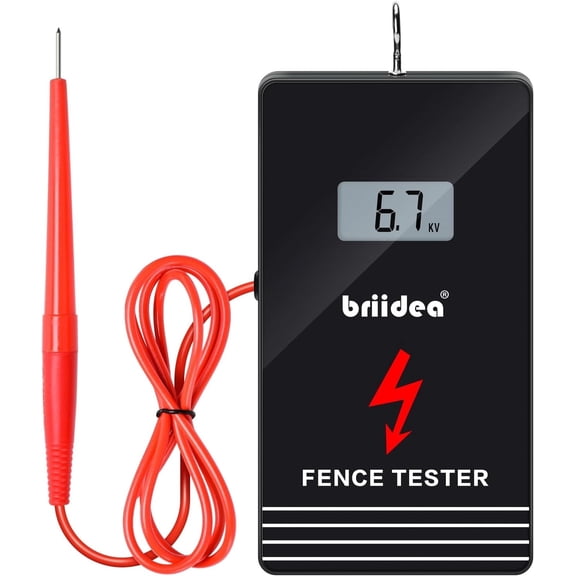 Briidea Electric Fence Tester, 300V-15000V, Large LCD Display with Low Battery Reminder