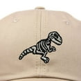 thumbnail image 2 of Dalix Fossil Embroidered Dinosaur T Rex Cotton Dad Hat Baseball Cap Adjustable Mens in Khaki, 2 of 5