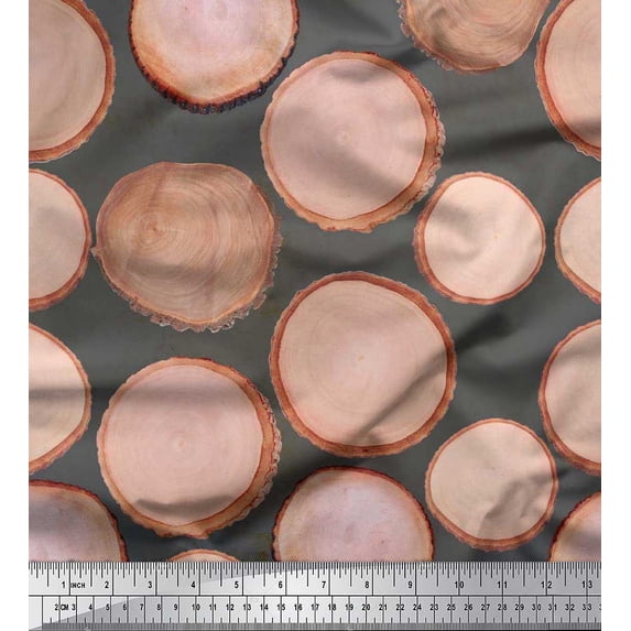 Soimoi Crepe Silk Fabric Shells Ocean Decor Fabric Printed Yard 42 Inch Wide