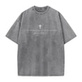 thumbnail image 7 of Mens Christian Graphic Shirts - 'So Will I' Faith Cross Vintage Washed Oversized Tshirts Religious Back Print Tops Casual Streetwear Summer Clothes, 7 of 7