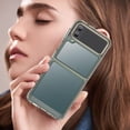 thumbnail image 6 of Crystal Clear Case for Samsung Galaxy Z Flip 4 5G 2022,Slim Thin Soft TPU Bumper & Hard PC Back Shockproof Scratch Resistant Protective Phone Case for Samsung Galaxy Z Flip 4 5G (Transparent Gray), 6 of 16