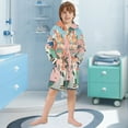 thumbnail image 5 of FORMRS Niños Bathrobe Unisex Hooded Robe Soft Plush Pajamas Sleepwear, Size 2-3T, Art City, 5 of 7