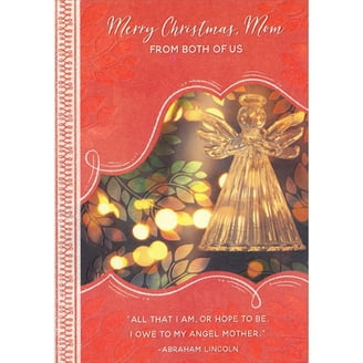 Designer Greetings Poinsettia Christmas Card For Mother-in-Law - 5.25x7.5 Inch Foil Greeting Card