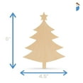 thumbnail image 3 of Christmas Tree Cutout with Star, 6 Inch, Pack of 50, Use as Wooden Christmas Ornaments or Door Hanger, Perfect Wooden Cutouts for Crafts, by Woodpeckers, 3 of 5