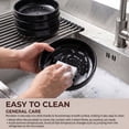 thumbnail image 4 of Onader Pasta Bowls Set of 4, 35oz Stoneware Large Pasta Bowls, Wide & Shallow Pasta Plates for Salad Soup Dessert, Microwave and Dishwasher Safe - Matte Black, 4 of 9