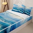 thumbnail image 3 of Erosebridal Coastal Seascape Zipper Full Size Comforter Sets with Fitted Sheet and 2 Pillowcases,Oil Painting Ocean Wave Zipper Bedding Set For Boys,Reversible,4 Pieces, 3 of 7