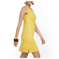 thumbnail image 4 of Sleeveless Side Button Shift Dress, Delightful Daisy Yellow, Size Small, 4 of 6