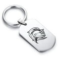 thumbnail image 1 of Stainless Steel Knight Warrior Champion Dog Tag Keychain Circle Ring, 1 of 2
