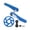 Blue, variant on Single Crankset 34T Narrow Wide Tooth Outline 24mm Empty Rod Aluminum Handle Arms For 68/73mm Bottom Parentheses
