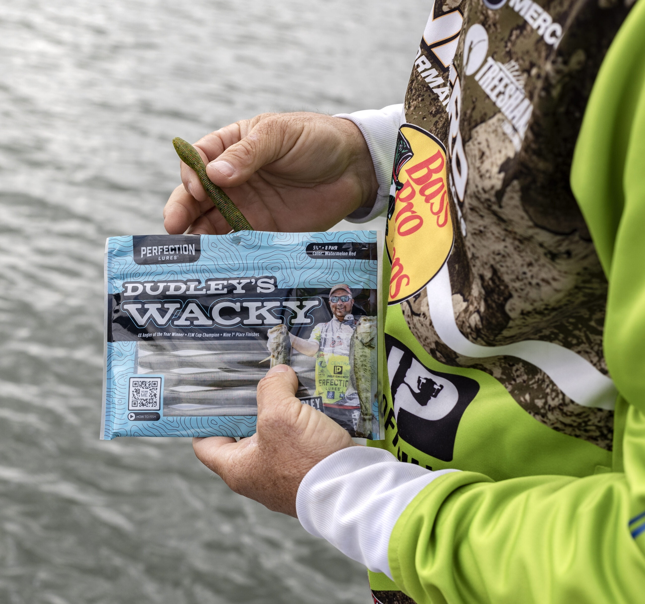 Perfection Lures Dudley's Green Pumpkin Wacky Worm Bass Bait