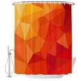 thumbnail image 2 of Red Orange Waterproof Fabric Shower Curtain,Modern Abstract Ombre Geometric Aesthetic Waterproof Fabric Shower Curtain for Bathroom Curtains Bathtubs Shower Curtains with 12 Hooks Extra Long 72x96, 2 of 8