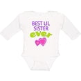 thumbnail image 3 of Inktastic Best Lil Sister Ever Girls Long Sleeve Baby Bodysuit, 3 of 5