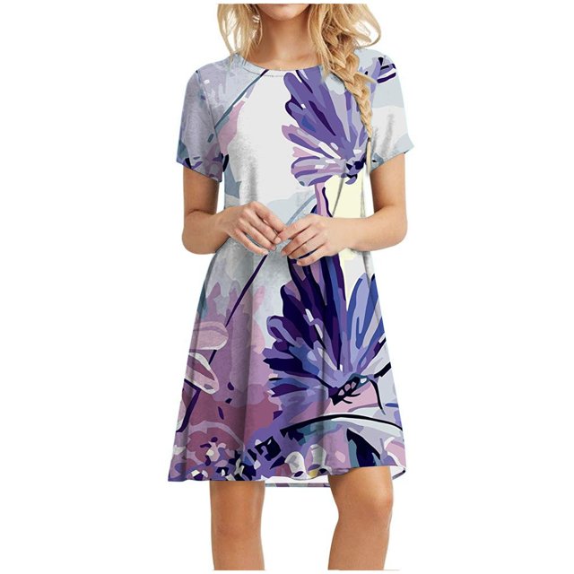 Vestido de verano para mujer, vestido informal con manga larga, vestido largo Fridja qw1880