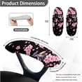 thumbnail image 6 of FKELYI Pink Cherry Floral Hummingbird Print 3 Pcs Set Office Chair Cover with Armrest Covers Anti-Dust Swivel Boss Chair Slipcover Gaming Armchair Protector, Large, 6 of 6