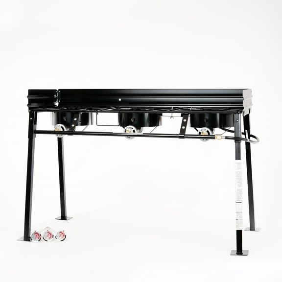 King Kooker #CS42 - Portable Propane Steel 3-Burner Outdoor Camp Stove with Detachable Legs.  New Condition.