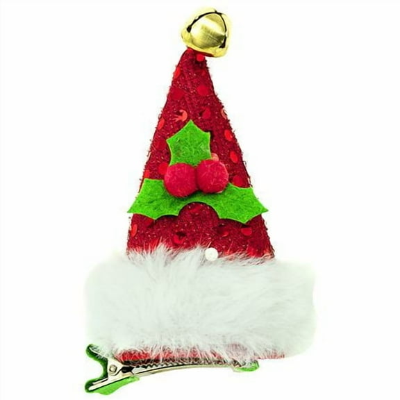 Scunci Joy Holiday Christmas Santa Hat Hair Clip, 1-Piece