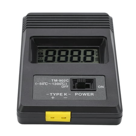 

Temperature Tester Thermometer Easy To Use Lightweight LCD Display With Curved Shank Thermocouple For Pottery For Ceramics For Industry