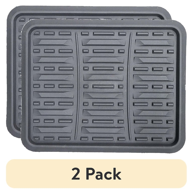 Auto Drive Year Round Rubber Rear Floor Mat, 2-Pack photo 1