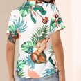 thumbnail image 4 of Blusa de manga corta con cuello en V y estampado informal para mujer a la moda OAVQHLG3B Store  lin121212, 4 of 4