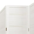 thumbnail image 6 of vidaXL Room Divider 6 Panels White Solid Wood Paulownia, 6 of 7