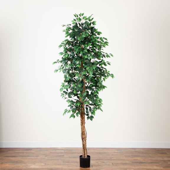 Nearly Natural Artificial Potted Ficus Tree - 9'