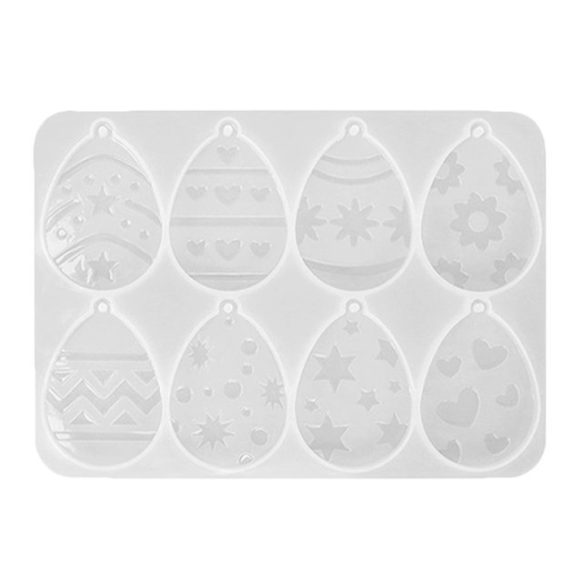 Moule à Bijoux pour Décoration de Pâques 1Pcs Moule en Résine Époxy avec Formes de Lapin et Œuf pour Résine