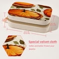 thumbnail image 5 of Thanksgiving Pumpkin Pie Velvet Portable Earring Holder with Removable Compartment - Gift-Worthy Jewelry Stand and Travel Organizer with Necklace Holder, 5 of 7