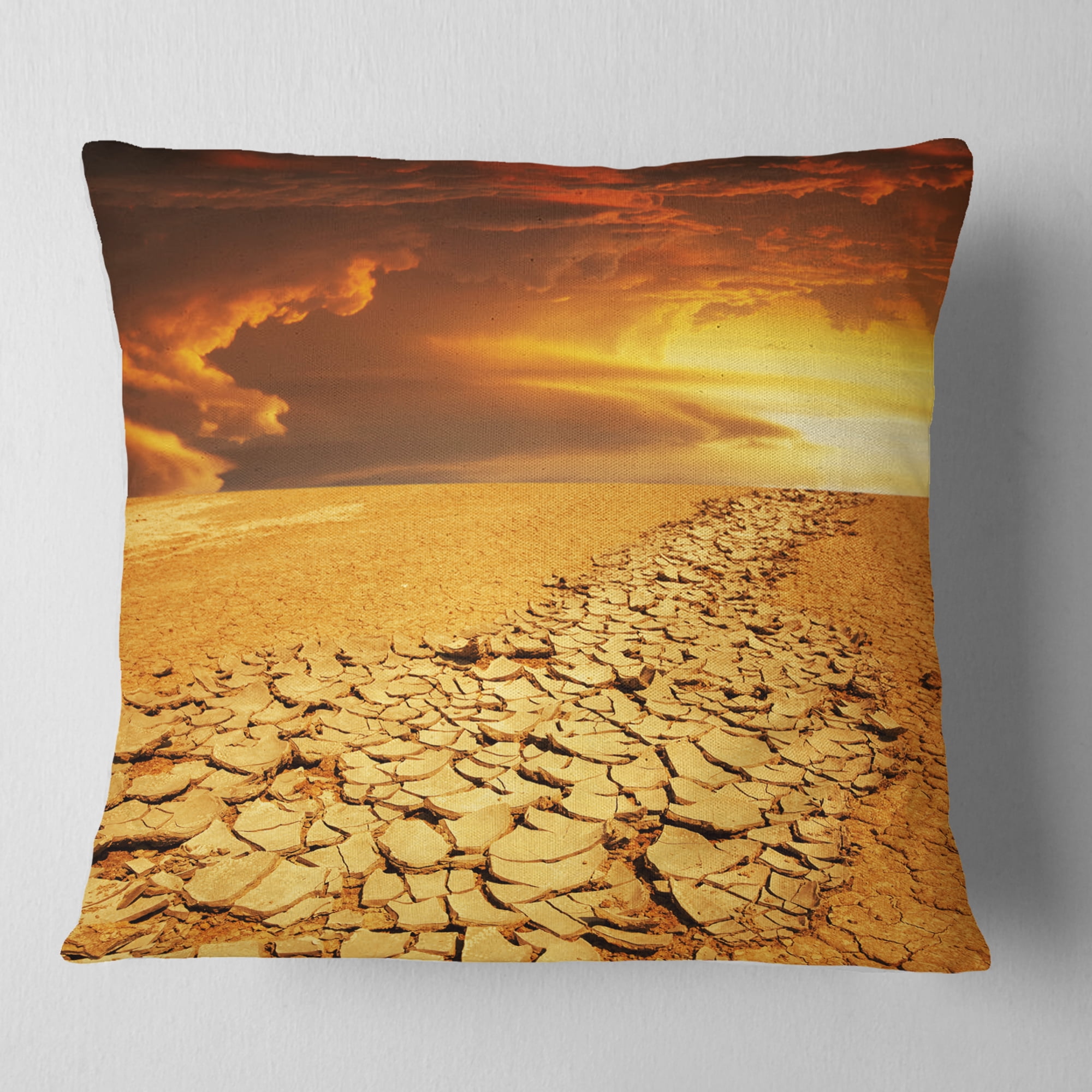 Designart 18" x 18" Multi-color Landscape Polyester Throw Pillow