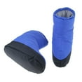 thumbnail image 1 of Outdoor Thermal Snow  Cover Duck Down Slippers Boots Blue XL, 1 of 10
