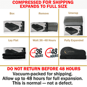 CARTIZMA Ergonomic Memory Foam Footrest with Anti-Slip Base, Black