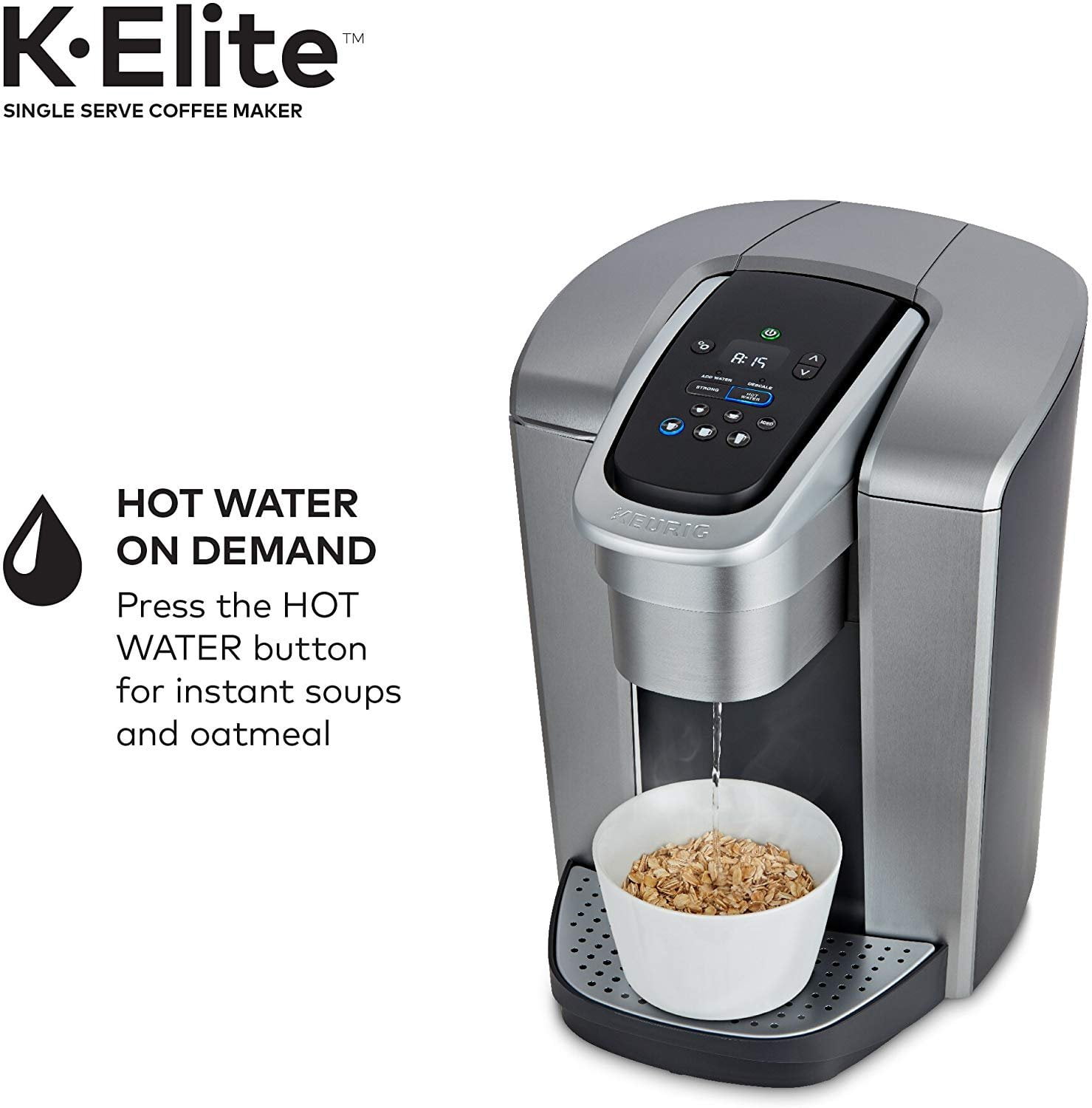 Keurig Fil K-Elite C Single Serve Coffee Maker (Brushed Silver) with 15,  Water Filter, and My K-Cup, 2