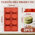 thumbnail image 3 of 2 Moldes De Silicona Para Hornear, Con 12 Cavidades Reutilizables De Grado Alimenticio Molde, Sin BPA, Adecuado Para Cilindro, Caramelos, Gelatina, Chocolate, Mini Jabón De Resina Hecho A Mano, 3 of 4