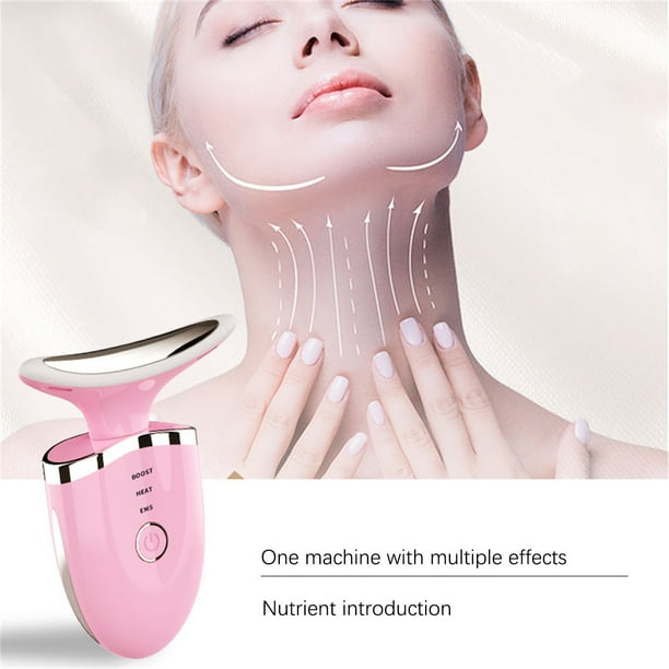 Fiudx Masajeador Facial Led, Dispositivo para Rejuvenecimiento de La Piel, Modos de Masaje con Calor, Portátil y Recargable, Lifting de Cuello, Contorno Facial, Herramienta de Belleza para Hombres y
