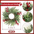 thumbnail image 3 of Guvpev 4PCS Christmas Candle Rings, Wreaths, Mini Xmas Wreaths, Table Centerpieces, Candle Rings for Pillars, Front Door, Window, Chair Decorations, 3 of 7