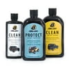 INCLUDES 3 BOTTLES ONE EACH CLEANER/PROTECTANT/WINDOW POLISH CLEANER AND PROTECTANT PACK