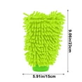 thumbnail image 3 of Latrodar Chenilles Car Wash Mitts Coral Worm Novelty Sided Car Wash Mitts Green 9.2x6 Inch Home Decor, 3 of 5